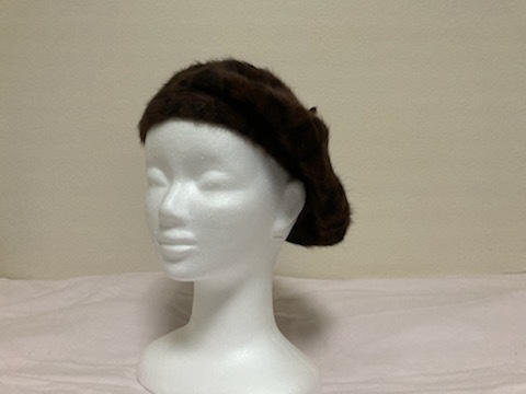 アンゴラベレー帽（アンゴラベレー）ダークブラウン（アニマル）（女性用）（冬）