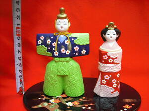 Art hand Auction New Kyugetsu Hina Doll Plum Stage First Flower Prince and Princess Decoration R-3153 Recommended for entrances, etc., season, Annual Events, Doll's Festival, Hina Dolls