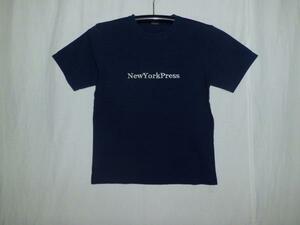 ニューヨークプレス：半袖Tシャツ：M寸：インディゴ色