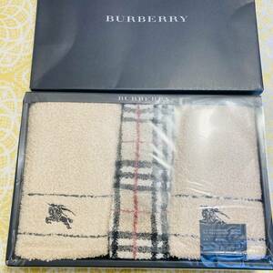 新品/BURBERRY/フェイスタオル/ウォッシュ/正規品/バーバリー/Burberrys/綿100%/ベージュ/西川産業/ノバチェック/未使用/匿名発送/定番柄