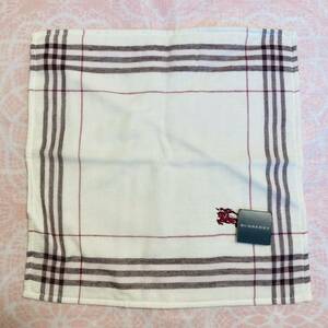 【人気柄】新品/BURBERRY/タオルハンカチ/正規品/バーバリー/綿100%/未使用/即決あり/匿名発送/ノバチェック/レディース/女性用/白/ピンク