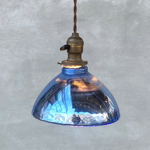  Vintage antique Mercury lamp America / in dust real mirror shade collectable blue color ceiling lighting store furniture 