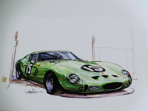 bowイラスト-300//フェラーリ 250GTO”350GT”//Ferrari 250GTO ”350GT”//1枚のみ