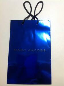 【ショッパー】 MARK JACOBSの紙袋 青色 一度使用の新中古