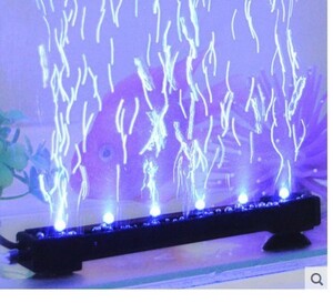 ◆最安にします◆ LED水槽ライト バブルカーテン ライトアップ アクアリウム 照明 泡 熱帯魚 装飾 魚 AT7843