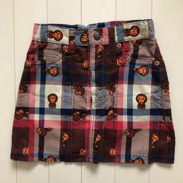 BAPE KIDS MILO BAPECHECK SKIRT
