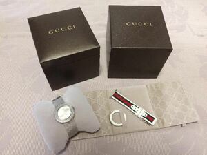 確実正規品 新品同様 グッチ GUCCI 腕時計 ウォッチ シルバー レディース 箱ケース付き