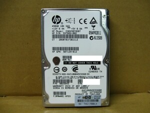 ▽HP EG0450FBDBT 597609-002 450GB SAS 10krpm 2.5型 内蔵HDD 中古 HUC106045CSS600