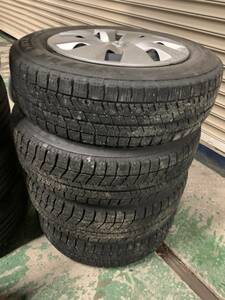 Y506 165/70R14 BRIDGESTONE ブリジストン 2017年 PCD100 4H 5J 4本セット キャップ付き