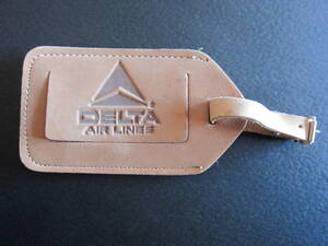  Delta Air Lines #DELTA AIRLINES# leather made tag # unused # Vintage # nationwide free shipping 