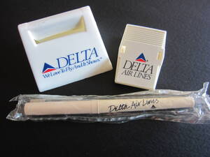  Delta Air Lines #DELTA AIRLINES# stationery Novelty 3 point set #1980's after half # nationwide free shipping 