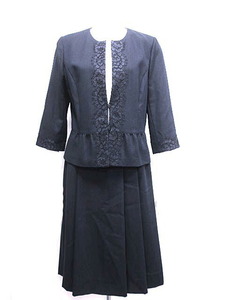 [ не использовался ][ новый старый товар ]DELICEte белка костюм юбка костюм темно-синий размер 11 входить . тип церемония окончания церемония 