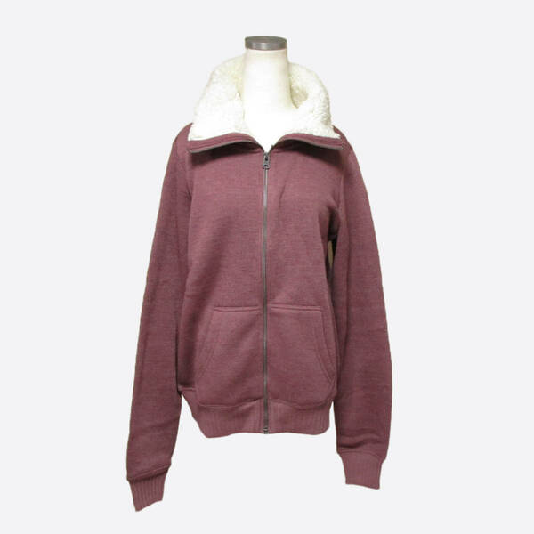 ★SALE★Abercrombie & Fitch/アバクロ★襟シェルパフルジップニットジャケット (Purple/M)