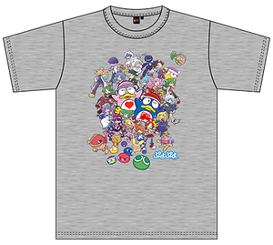 ドンペン ドン・キホーテ × ぷよぷよ スペシャルコラボ　M　Tシャツ 第二弾 集合柄 グレー 杢グレー 激レア ドンペンくん ドンコ segaセガ