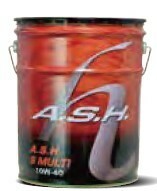 【ASH/アッシュ】 エンジンオイル スーパーマルチ 10W30 DH-2 SM/CF VHVI 化学合成油+ミネラルオイル 20L