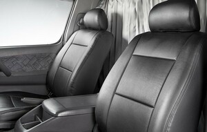 【Azur/アズール】 フロントシートカバー ヘッドレスト一体型 助手席・中央席背もたれ分割 トヨタ ダイナ 300~500系 標準キャブ [AZ11R07]