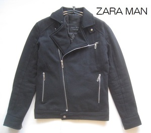  beautiful goods!! The llama nZARA MAN* with cotton thick sweat rider's jacket S black black 