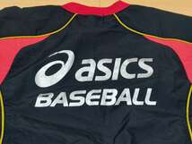 アシックス ASICS BASEBALL 野球 普段着 練習 USED傷あり 長袖 一枚生地ピステ 練習着 SIZE:140 カラー:チャコール かっこいい！_画像6