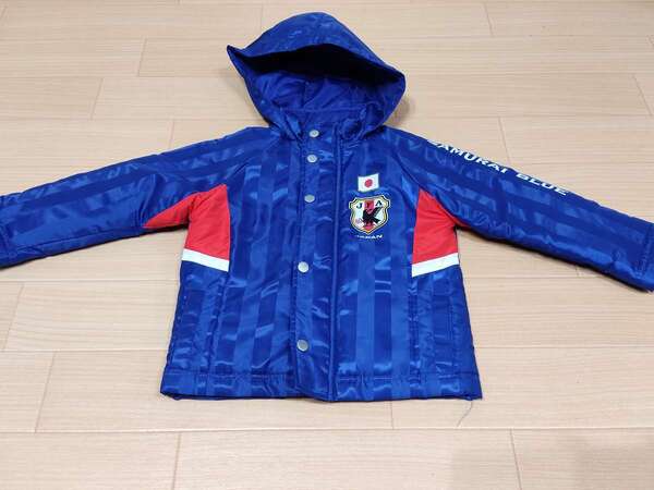 オフィシャル JFA サッカー 日本代表 USED 長袖 ベンチコート ウィンドブレーカー SIZE:100 カラー:青系 かっこいい！