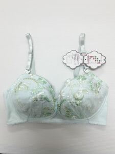  new goods 13353 SANEI size M D70.C75.B80 mint green floral print embroidery nursing for bra non wire maternity production front postpartum strap open cotton .