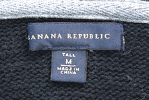【送料無料】バナナリパブリック ショールカラー セーター コットンニット メンズM 黒色 バナリパ BANANA REPUBLIC CH0508_画像6