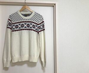 70sヴィンテージ！SportsWearシアーズSears雪柄ニットセーター sizeM