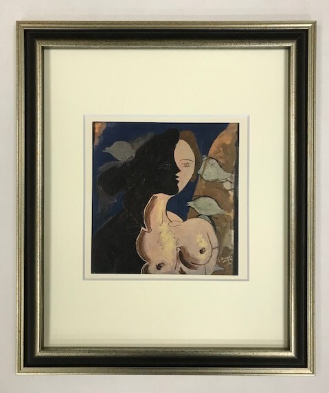 【特価】　　≪　　ジョルジュ ブラック 　　≫　　エリオグラヴュール　　1945年　　TETE DE FEMME　　 GEORGES　BRAQUE