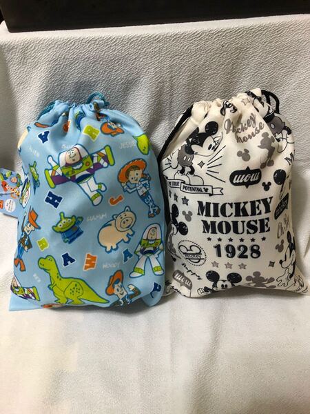 体操服袋 巾着袋 お着え x2枚小学入学準備!