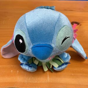  Disney мягкая игрушка Stitch гибискус Disney LilO & StitcH б/у прекрасный товар бесплатная доставка 