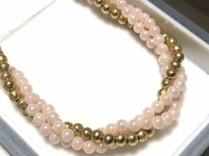 Lui Chantant( Louis car n tongue ) beads 11.0g 3 ream twist combination necklace 