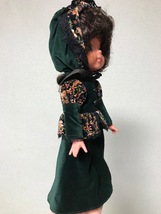 当時物 1980年代頃 JOY ART INC 日本製 グリーンベロアクラシックドレス ソフビドール 34cm デッドストック 少女メルヘン 昭和レトロ 希少 _画像3