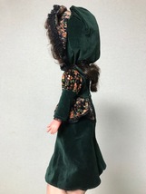当時物 1980年代頃 JOY ART INC 日本製 グリーンベロアクラシックドレス ソフビドール 34cm デッドストック 少女メルヘン 昭和レトロ 希少 _画像5