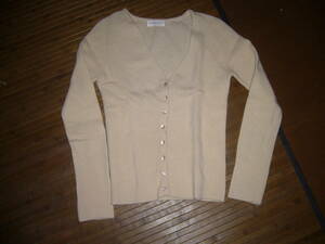 567-400*:KUMIKYOKU Kumikyoku long sleeve wool cardigan size.F color. beige Onward . mountain 