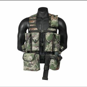  ultra rare recent model Chinese People's Liberation Army active service .. for 19 type star empty . ground camouflage Tactical Vest 7 point set chest lig Tactical Vest 