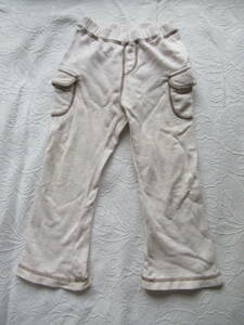 パンツ ズボン 100 ユニクロ 綿100% 薄いベージュ 着丈37cm
