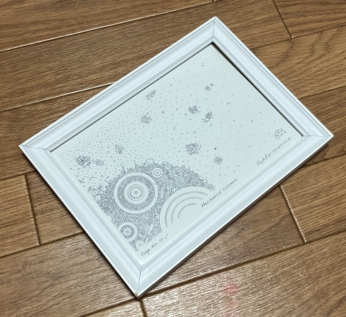 精密画 Mechanical Cosmos イラスト 絵画 額入り 梅村誠 コレクター 細密画, 美術品, 絵画, その他