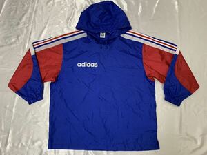 [ free shipping price cut negotiations welcome ] Adidas to ref . il 90s Vintage Descente nylon Parker tricolor L size old clothes jersey 