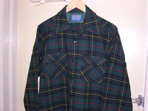 big size 70s USA製 ペンドルトン PENDLETON 長袖ウールシャツ M MAGNUM TALL チェック vintage old ボードシャツ