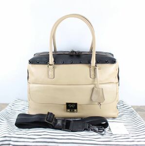 ANYA HINDMARCH CARCAR LEATHER 2WAY SHOULDER BAG/ Anya Hindmarch машина машина bai цвет кожа 2way сумка на плечо 