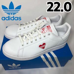 [ новый товар ]adidas STAN SMITH W Adidas Stansmith женский спортивные туфли белый красный Heart белый красный G27893 22.0