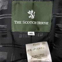 THE SCOTCH HOUSE ザ・スコッチハウス 40 レディース リーファーコート ピーコート 裏地付き 肩パッド入り 長袖 毛×アンゴラ ブラック 黒_画像6