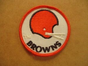 80s ブラウンズ『BROWNS』アメフトNFL刺繍ワッペン/クリーブランド フットボールUSAスポーツ米国アメリカ ラグビー スーパーボウル V156