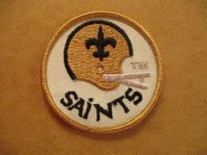 80s セインツ『SAINTS』アメフトNFL刺繍ワッペン/パッチ フットボールUSAニューオーリンズ米国アメリカ ラグビー スーパーボウル V156