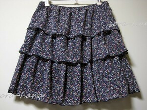  beautiful goods NATURAL BEAUTY BASIC Natural Beauty Basic floral print tia-do miniskirt M postage 410 jpy 