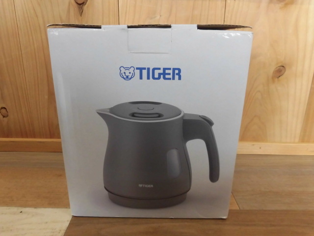  не использовался TIGER электронный чайник ...0.8L PCM-A080 пепел серый 21 год производства супер-скидка 1 иен старт 
