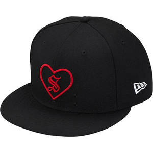 即決 supreme heart new era black 7 3/4