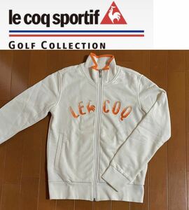 ★le coq sportif ルコックスポルティフ★アイボリーにオレンジロゴが素敵！レディース長袖ジップジャンパー/M