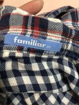 ファミリア　長袖シャツ 80センチ　トップス　キッズ　ベビー服　チェック柄 ネルシャツ familiar 男の子　ファミくん_画像4