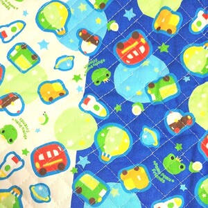 乗り物柄 オックス生地キルト