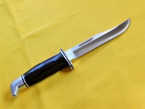 Vintage BUCK KNIFE MODEL 119V USA 希少特厚平型ブラックシース付き【ビンテージ・バックナイフ】